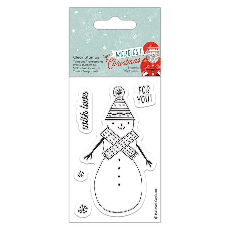 Papermania Merriest Christmas Small Clear Stamp Set: Snowman