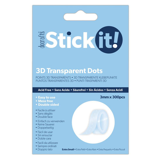 Stick It! 3D Transparent Dots 3mm
