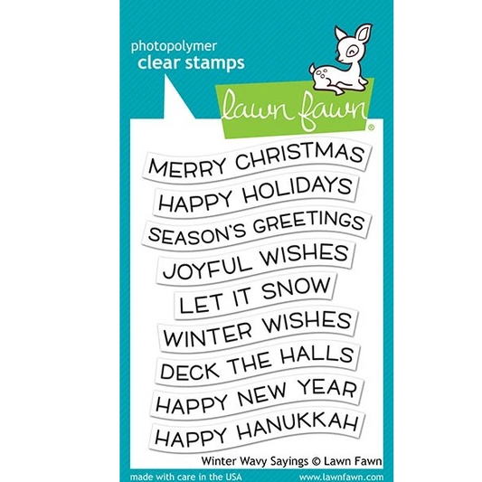 Lawn Fawn Winter Wavy Sayings 3x4 Clear Stamps