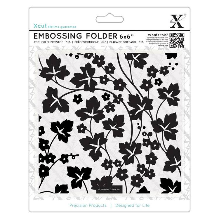 Xcut Flowers & Ivy 6x6 Embossing Folder