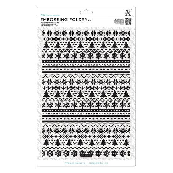 Xcut Fairisle Pattern A4 Embossing Folder